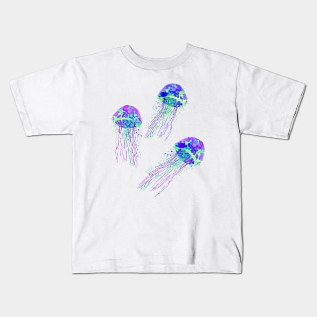Jellyfishing Kids T-Shirt by DesignsByMonique